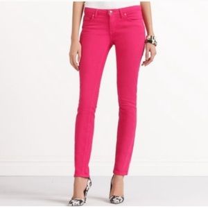 Kate Spade Broome Street Jeans Hot Pink Mid Rise Skinny 29